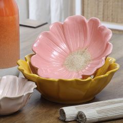 Ceramic Flower Bowls Set of 3