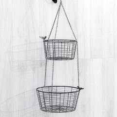 Hanging 2 Tier Gathering Basket