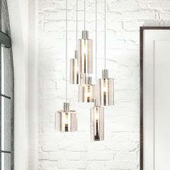 6 Light Contemporary Hanging Pendant