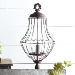 Vintage Inspired LED Pedestal Lantern