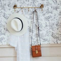 5 Hook Pewter Bee Wall Rack