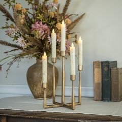 5 Taper Gold Finish Candle Holder