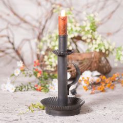 Classic Tall Black Metal Candlestick