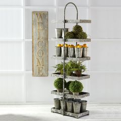 Tall Standing Rectangular Tiered Tray Organizer