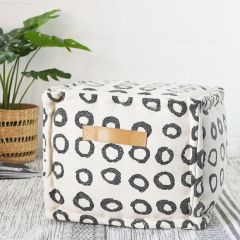 Spotted Pattern Pouf Ottoman