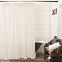 Simple Burlap Shower Curtain
