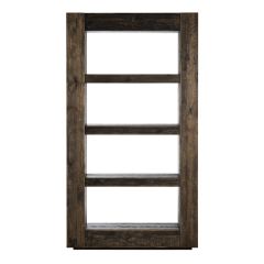 Rustic Brown Stained Bookshelf