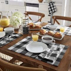 Black and White Classic Buffalo Check Placemats Set of 4