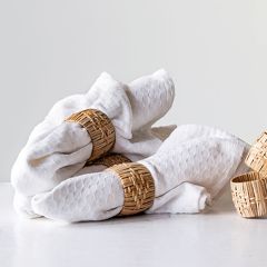 Woven Cane Napkin Rings Set of 4