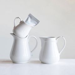 Vintage Style Stoneware Pitcher 30 oz