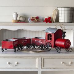 Festive Metal Decorative Train