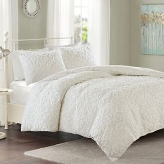 3 Piece Cotton Chenille Duvet Cover Set