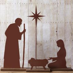 Metal Nativity Silhouettes 4 Piece Set