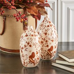 Fall Leaves Ceramic Vases Set of 2