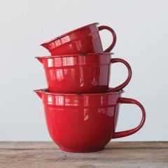 Enameled Farmhouse Batter Bowl 6 Inch