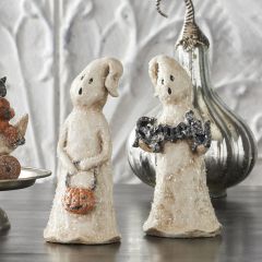 Glitter Ghost Figures Set of 2