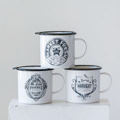 Black Rim Enameled Pitcher Collection Set of 3