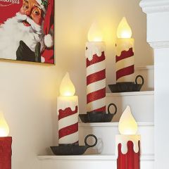 LED Old World Candy Cane Candle 23 Inch