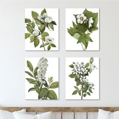 Pale Botanical Canvas Wall Art
