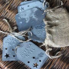 Tin Holiday Gift Tags Set of 12