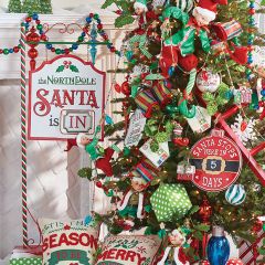 Santa Is In Out Sidewalk Sign