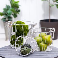 Modern Country Metal Bucket Set of 3