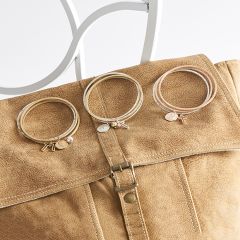 Cross Charm Bangle Bracelets Set of 3