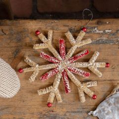 Bottlebrush Snowflake Ornament Set of 2