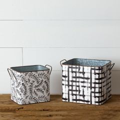 Patterned Nesting Tins Set of 2