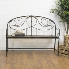 Vintage-Inspired Metal Garden Bench