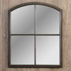 Arched Windowpane Wall Mirror