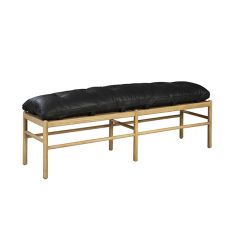 Contemporary Osborne Leather Bench