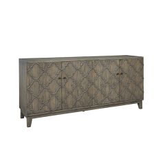 Distressed Brown Grey Pearl Sideboard