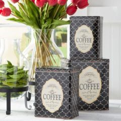 Vintage Inspired Coffee Tins Set of 3