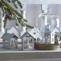 Village Tealight Houses Set of 3
