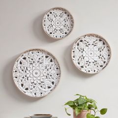 Medallion Wood Wall Art Set of 3