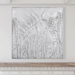Embossed Flowers Iron Wall Art