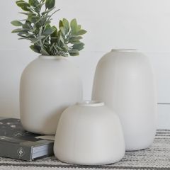 Simple Ceramic Bud Vase Collection Set of 3