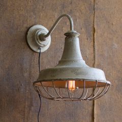 Industrial Flair Cage Wall Sconce