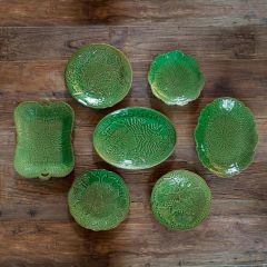 Embossed Garden Glazed Dinnerware Assortment Set of 7
