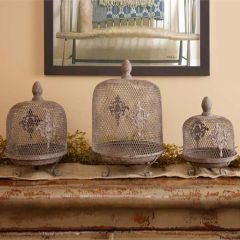 Renaissance Trellis Cloche Stand Set of 3