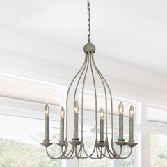 6 Bulb Faux Candle Chandelier