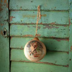 6 Inch Old World Santa with Gifts Ball Ornament