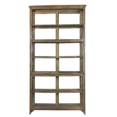 6 Shelf Salvaged Wood Display Cabinet