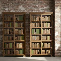 6 Shelf Salvaged Wood Display Cabinet