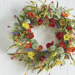 Pretty Poppy And Wildflower Wreath