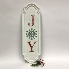 JOY Snowflake Wall Plaque Sign
