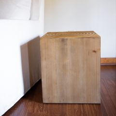 Natural Wood Block Stool
