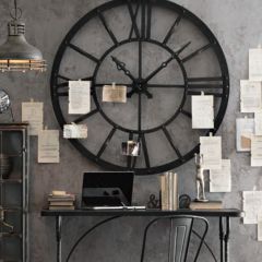 Huge Round Metal Wall Clock