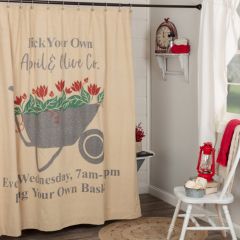 Farmhouse Wheelbarrow Shower Curtain